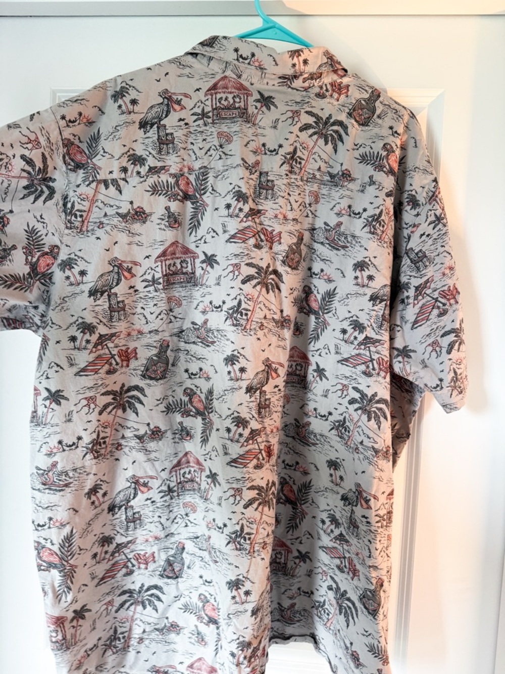 Columbia Button Up Shirt 3XT Tall Tropical Print Hawaiian Pelican Beach - Picture 4 of 5
